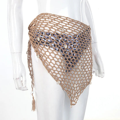 Women Beach Weave Hand Crochet Wrap Shawls Sexy Bikini Cover Up Sunscreen Nets Skirt Mesh Tunic Pareo Beachwear hot    Your Coastal Marketplace | Shoreshopper.com