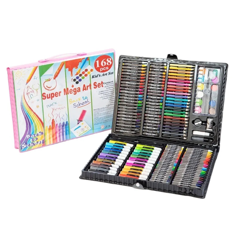168pcs Office School Supplies Art drawing Set Oil Pastels Watercolor Markers Kids Painting Kit for Children Students School Gift    Home Decor Supply | Online Retail | ShoreShopper.com
