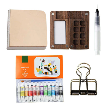 8/15 Colors Portable Travel Gouache Palette Set Mini Walnut Paint Box Artist Gouache Paint Palette Sketchbook Art Supplies    Home Decor Supply | Online Retail | ShoreShopper.com