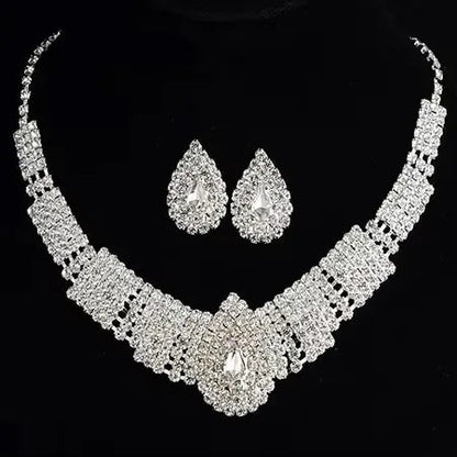 Luxurious Wedding Jewelry Sets for Bridal Bridesmaid Jewelery Drop Earring Necklace Austria Crystal Wholesale Gift    Home Decor Supply | Online Retail | ShoreShopper.com