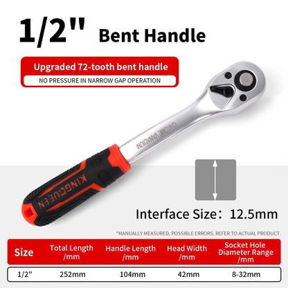 New Frosted Quick Ratchet Wrench Oil-resistant 72 Tooth Drive 1/4 3/8 1/2 Inch Socket Two-way Flying Wrench DIY Hand Repair Tool    Home Decor Supply | Online Retail | ShoreShopper.com