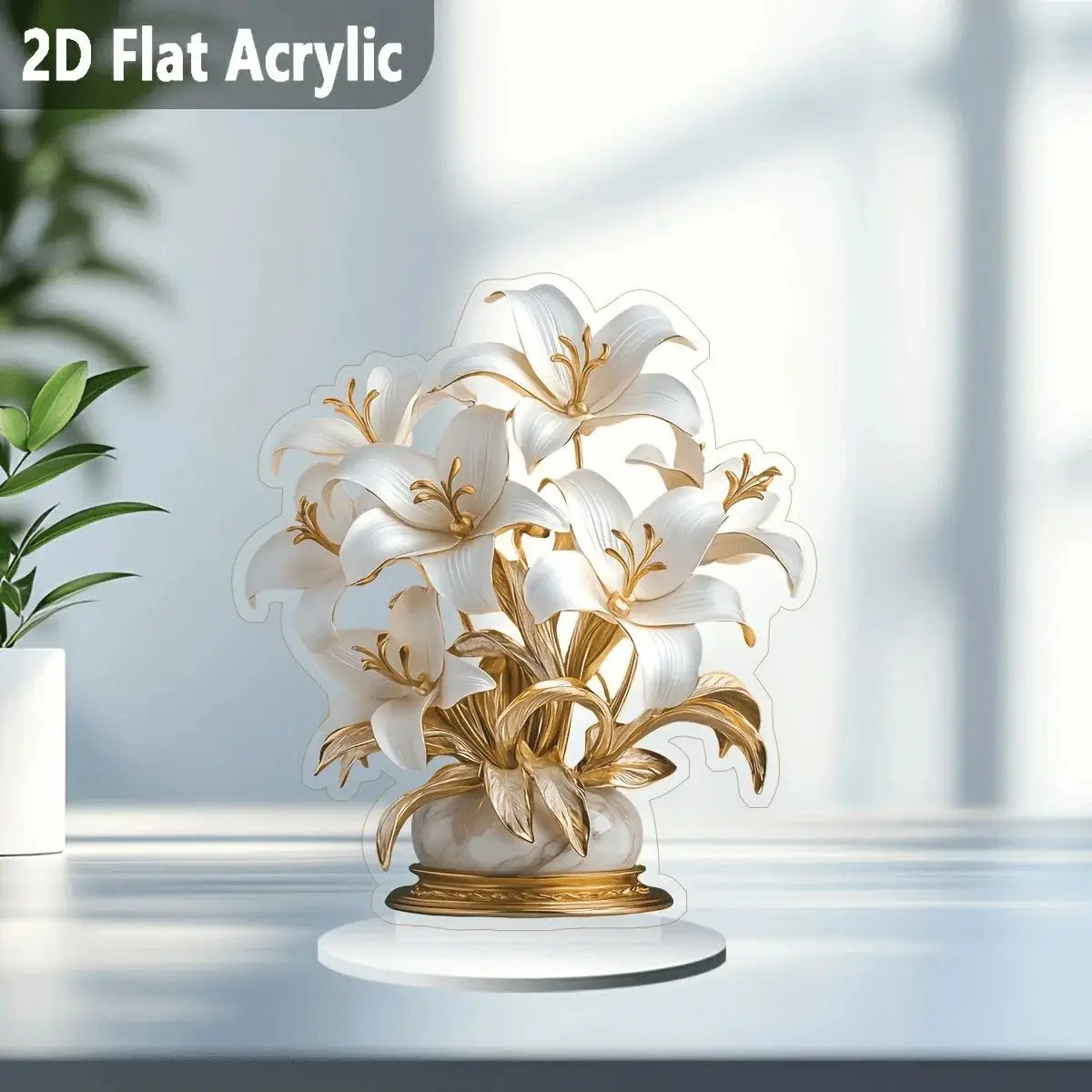 1 piece of lily desktop decoration ornament suitable for living room desktop and office decoraValentine Day wedding decor gifts    Home Decor Supply | Online Retail | ShoreShopper.com