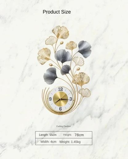 78cm Ginkgo Biloba Wall decoration, big size metal iron crafts, home clock,silent living room, and porch decoration art    Home Decor Supply | Online Retail | ShoreShopper.com