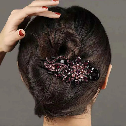 1pcs Ponytail Headwear Headwear Hair Accessories Duckbill Clip Hair Claws Hairgrip Women Hair Clips Rhinestone Hairpin