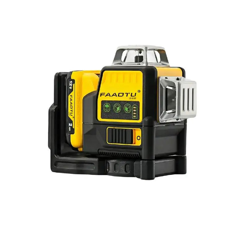 FAAOTU DW089LG 12 Lines 3 Sides 360 Degree Vertical 12V Lithium Battery Laser Level Horizontal Green Meter Outdoor - ShoreCo.Shop