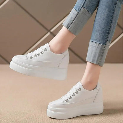 LunaStratus Breathable Platform Sneakers - 8cm Height-Increasing Casual Walking Shoes for Women    Your Coastal Marketplace | Shoreshopper.com