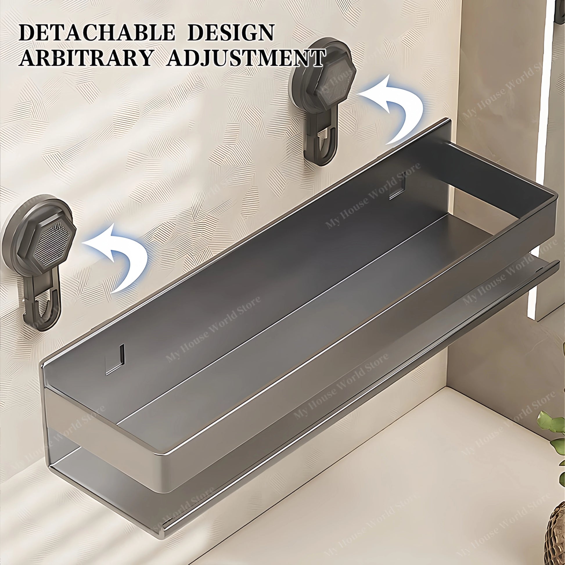 Shower Suction Cup Shelf Storage Shelf Home Organizer Shelf Holder Bathroom Organizer Suction Cup Wall Mounted Storage Rack    Home Decor Supply | Online Retail | ShoreShopper.com