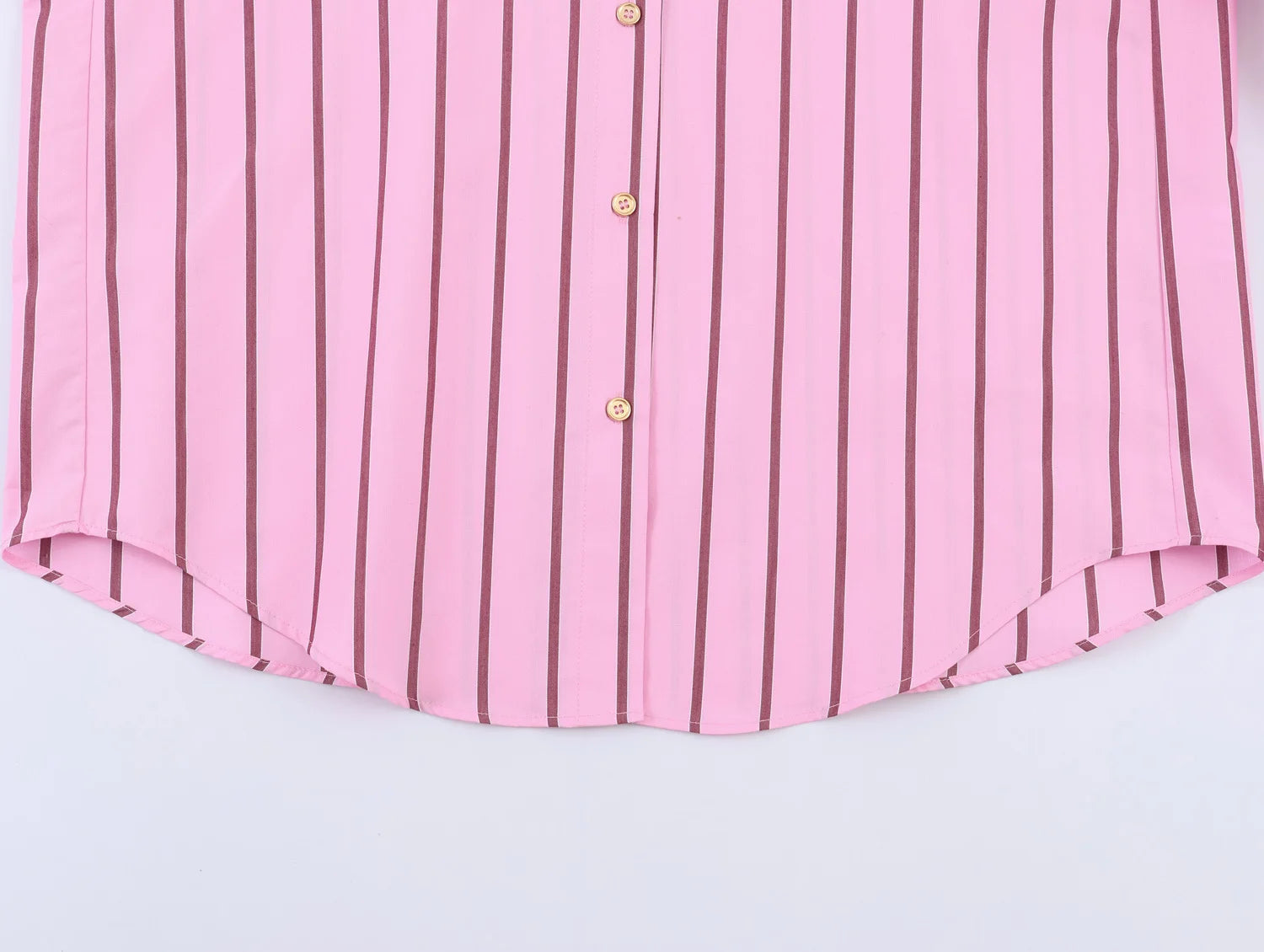 HH Women Spring Casual Shirt Pink Striped Lapel Long Sleeve Single Breasted Fashion Female Elegant Loose Versatile Blouse Mujer    Your Coastal Marketplace | Shoreshopper.com
