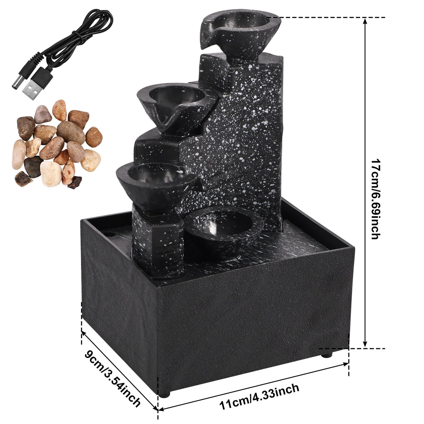 New Desktop Waterfall Decoration Creative Flowing Water Ornaments Small Living Room Office Ornaments Tabletop Fountain Ornaments    Home Decor Supply | Online Retail | ShoreShopper.com