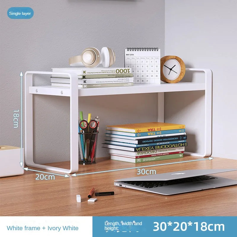 Shelf Desktop Storage  Bookshelf Student Desk Shelves Racks Office Computer Desk Tiered Cabinet Home Storage Holders Organizer    Home Decor Supply | Online Retail | ShoreShopper.com