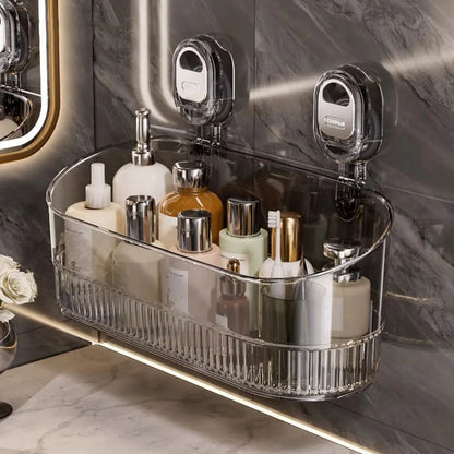 Hanging Shower Shelf Suction Storage Box Large Capacity & Strong Load-Bearing Removable Shower Basket Suction Cup for Bathroom    Home Decor Supply | Online Retail | ShoreShopper.com