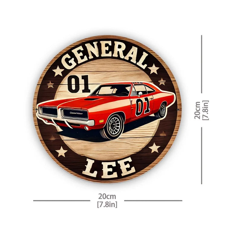 General Dukes Lee Vintage Aluminum Wall Art Sign - 8x8 Retro Decor    Home Decor Supply | Online Retail | ShoreShopper.com