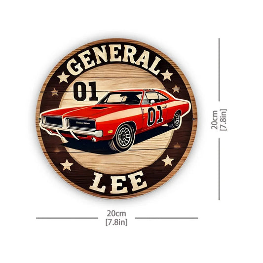 General Dukes Lee Vintage Aluminum Wall Art Sign - 8x8 Retro Decor    Home Decor Supply | Online Retail | ShoreShopper.com