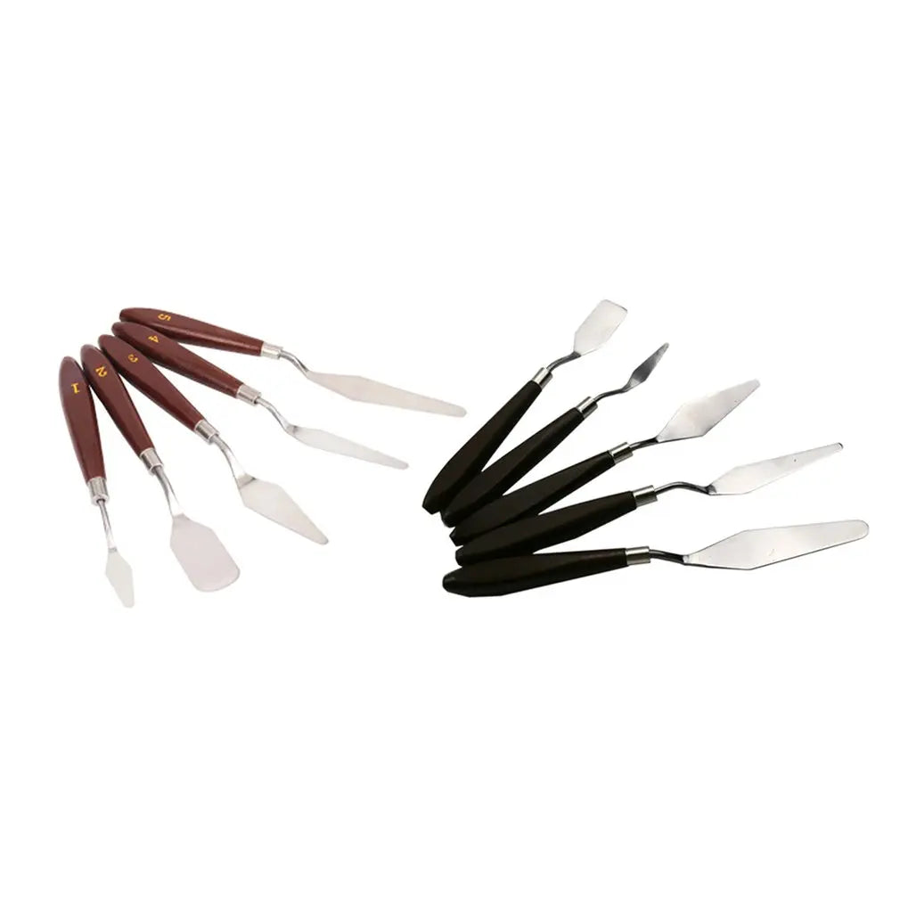 Hot 5PCS Stainless Steel Scraper Spatula Art Supplies for Artist Canva Oil Paint Color Mixing Palette Knife Painting Wholesale    Home Decor Supply | Online Retail | ShoreShopper.com
