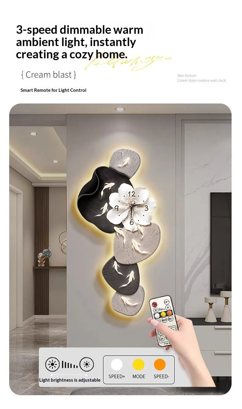 Wall Clock Modern Minimalist Nine Koi Fish Large Silent Wall Clock Home Decor Living Room Bedroom TV Background No Drilling    Home Decor Supply | Online Retail | ShoreShopper.com