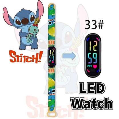 Disney Stitch Digital Kids' Watches Anime Figures LED Luminous Watch Touch Waterproof Electronic Sports Watch Kids Birthday Gift    Home Decor Supply | Online Retail | ShoreShopper.com