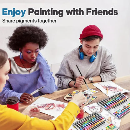 Watercolor Paint with Brushes, Professional Palette,Vibrant Travel Art Kit for Adults and Artists, Watercolor Painting Supplies    Home Decor Supply | Online Retail | ShoreShopper.com