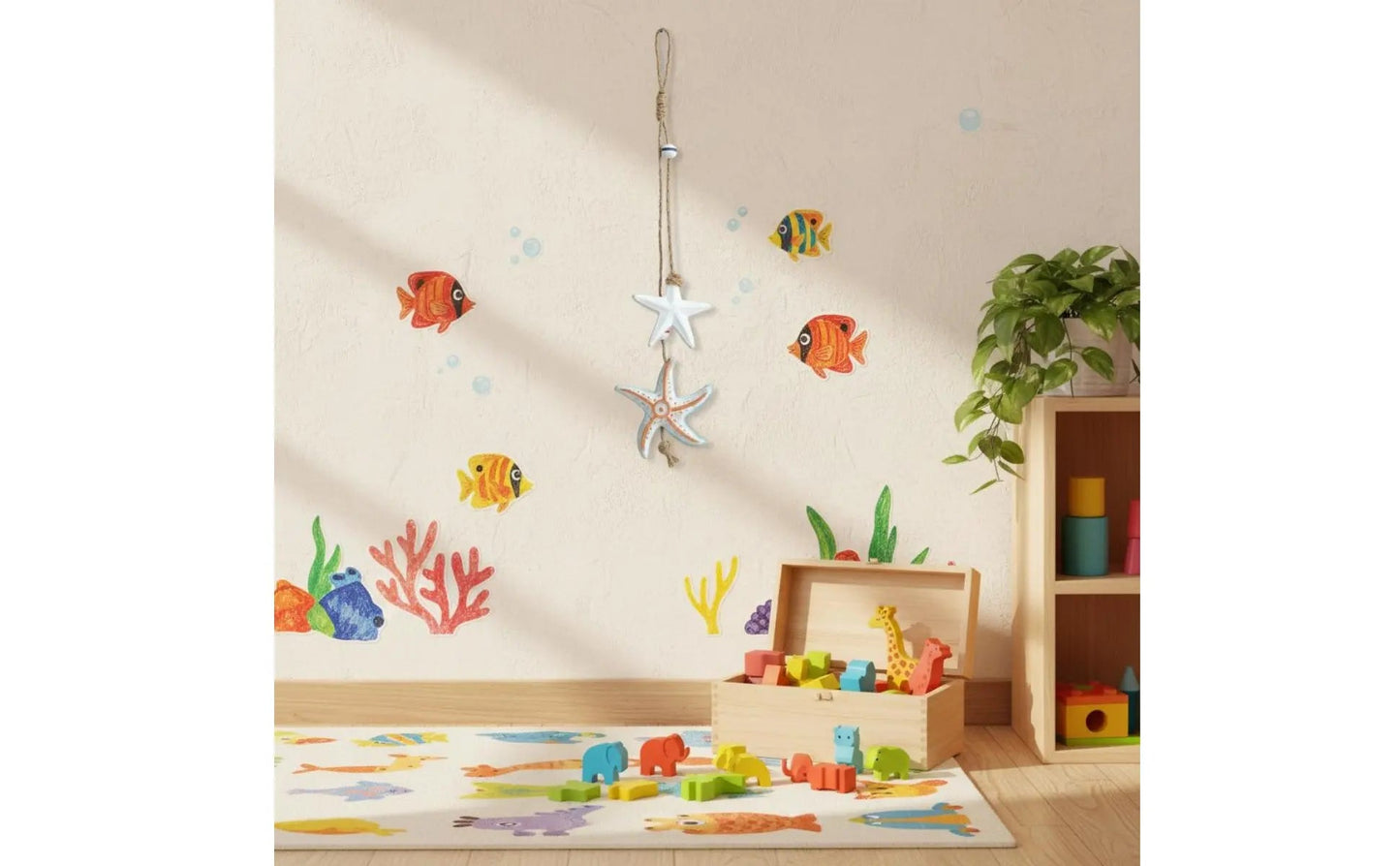 Marine Decor Wooden Marine Creatures Handmade Wall Hanging Art Ocean Theme Rustic Wall Art Unique Coastal Touch for Home Room    Your Coastal Marketplace | Shoreshopper.com