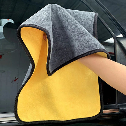 1/2/6pcs Microfiber Cleaning Towel Thicken Soft Drying Cloth Car Body Washing Towels Double Layer Clean Rags Car Accessories    Home Decor Supply | Online Retail | ShoreShopper.com