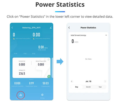 Smart 3-Phase 4-Wire Wifi Power Monitor 63A Bidirectional Solar Energy Meter w/ Tuya App Control - ShoreCo.Shop