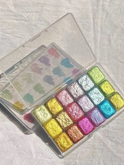 Master Grade 16 Colors Pearlescent Solid Watercolor Paint Mineral Nail Art Flower Painting Dyeing Tool Thangka ES    Home Decor Supply | Online Retail | ShoreShopper.com