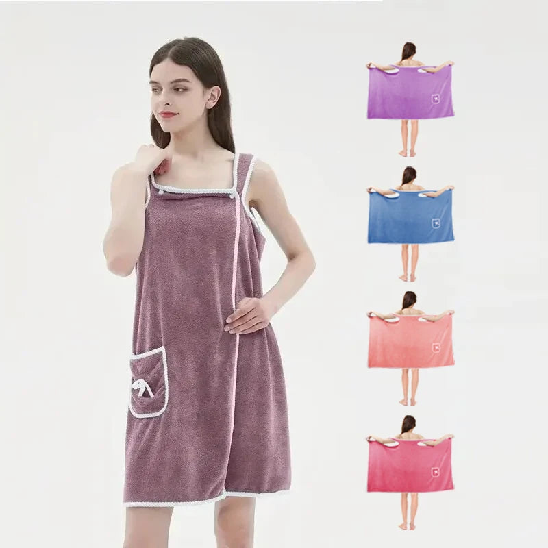  Women's Wearable Towel Skirt - Fast Drying Bath Robe Wrap for Beach, Spa, Shower & Gym | Multi-Purpose Bath Towel and Cover Up    Your Coastal Marketplace | Shoreshopper.com