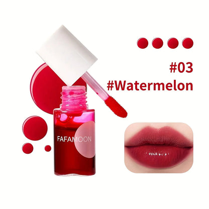 4 color Fruity Lip Tint Water Gloss Tint,Moisturizing Waterproof Liquid Lipstick, Non-Stick,High Pigment,Long-Lasting Colors - ShoreCo.Shop