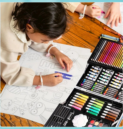 Art Supplies, 145 Pack Painting Drawing Art Kit , Deluxe Double Layers Art Set Crafts, Colored Pencils, Oil Pastels, Watercolor    Home Decor Supply | Online Retail | ShoreShopper.com
