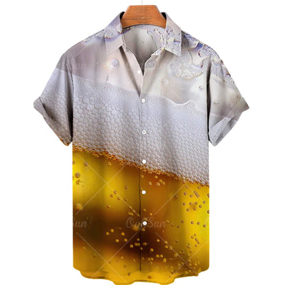 Men's Shirts Beer Shirts For Men Fashion Hawaiian Shirt Casual Vocation Beach Blouses Holiday Blouse Mens Clothing Camisa Summer    Home Decor Supply | Online Retail | ShoreShopper.com