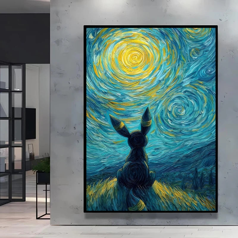 Van Gogh Style Pokemon Pikachu Wall Decoration Multiple Characters Are Available Creating A Unique Artistic Space for Your Home    Home Decor Supply | Online Retail | ShoreShopper.com