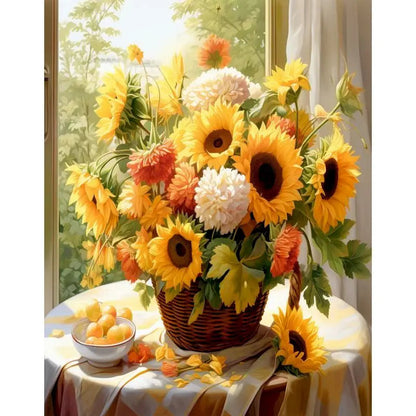 GATYZTORY Paint By Number yellow Flower Landscape Oil Painting On Canvas Floral Handmade Modern Diy Unique Gift    Home Decor Supply | Online Retail | ShoreShopper.com