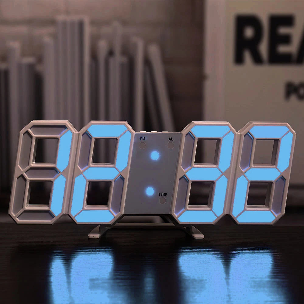 3D LED Digital Clock 12/24H Time Display Colorful Clock for Office/Living Room/Meeting Room/Kitchen    Home Decor Supply | Online Retail | ShoreShopper.com