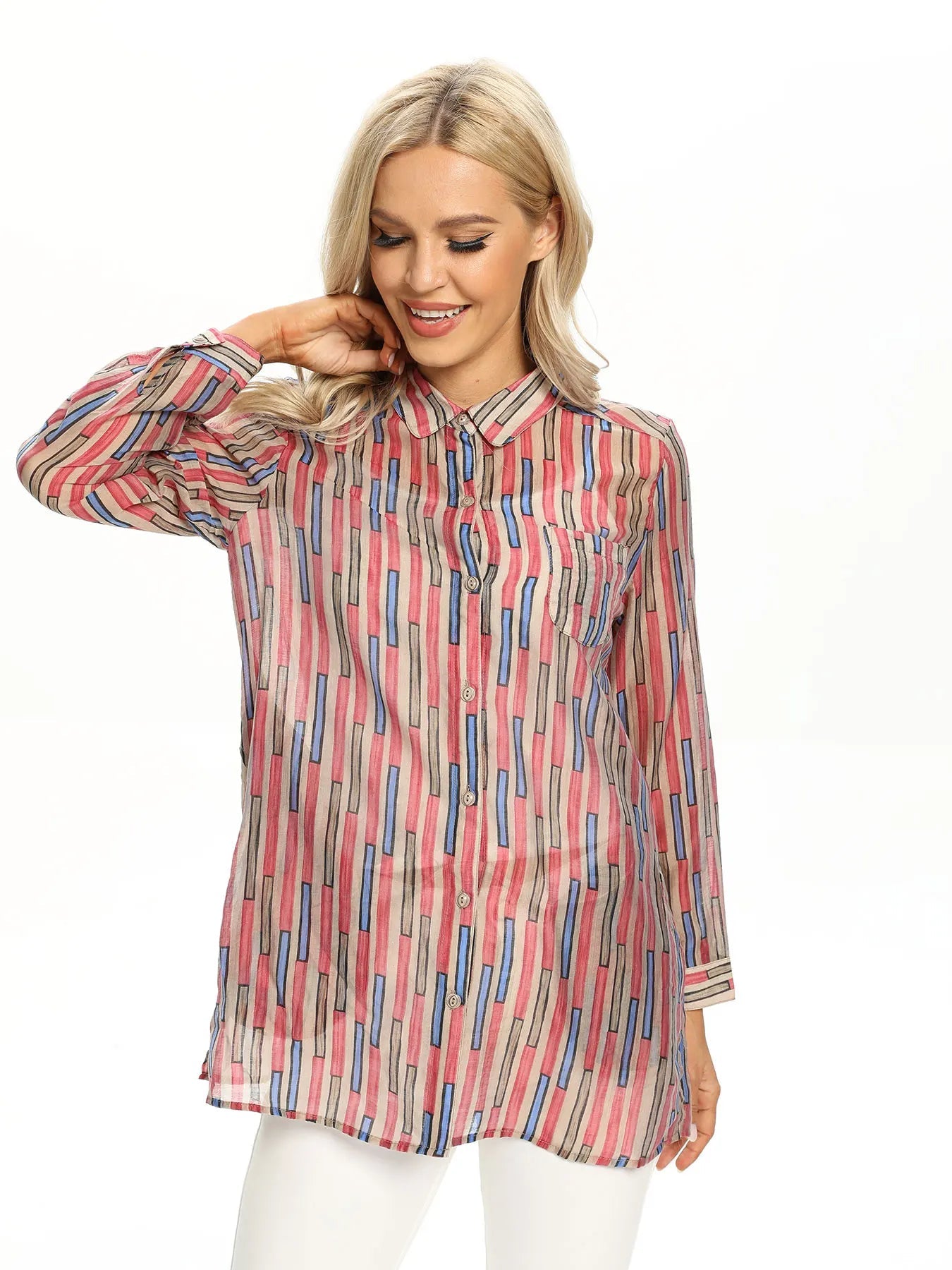 Women Woven Fashionable Casual Shirt For Spring And Autumn    Your Coastal Marketplace | Shoreshopper.com