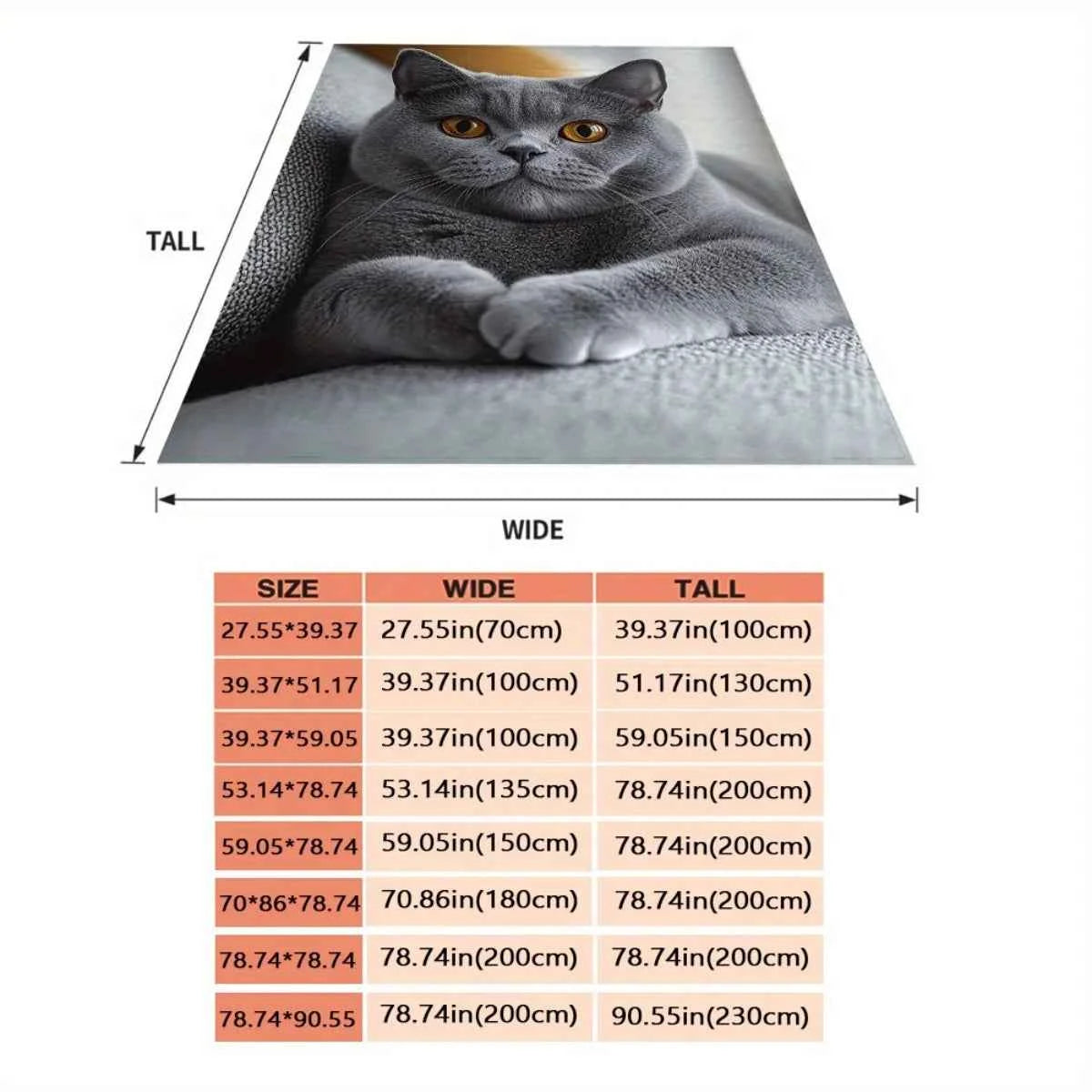 Personalized British Shorthair Cat Fleece Blanket - Custom Feline Portrait Luxury Plush Throw