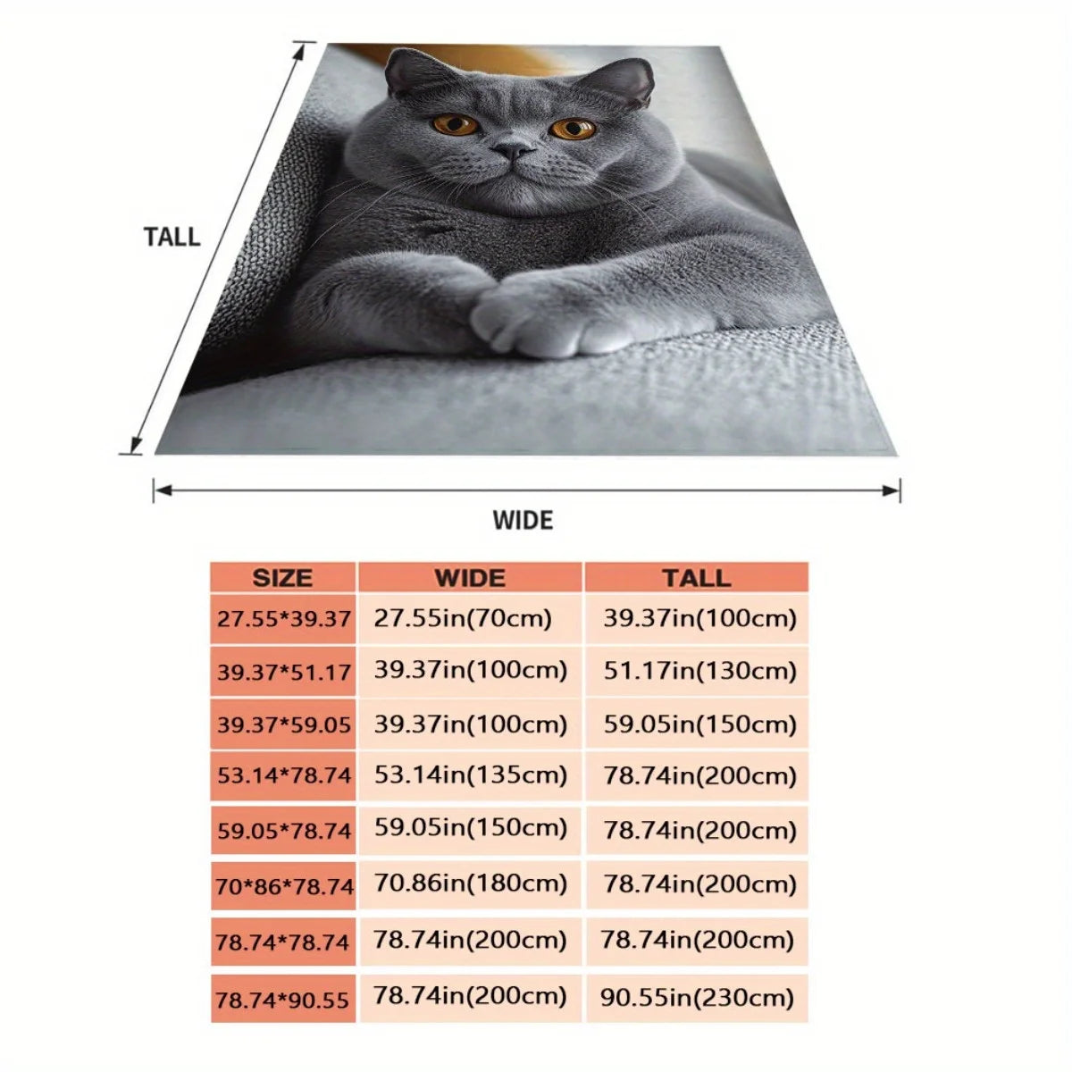 Personalized British Shorthair Cat Fleece Blanket - Custom Feline Portrait Luxury Plush Throw    Your Coastal Marketplace | Shoreshopper.com