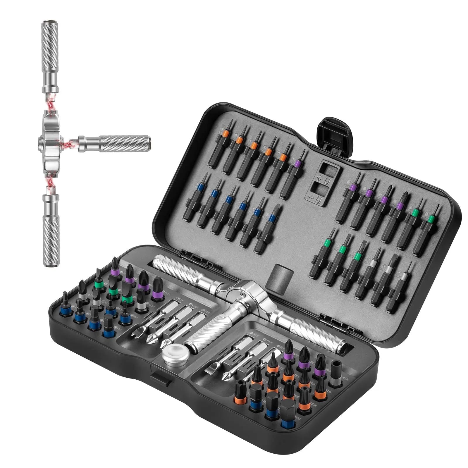 VMAN 66in1 Multifunction Ratchet Screwdriver Set Multi Magnetic Bits Mini Repair Tool Kit Household Tool For PC & Desk Etc.    Home Decor Supply | Online Retail | ShoreShopper.com