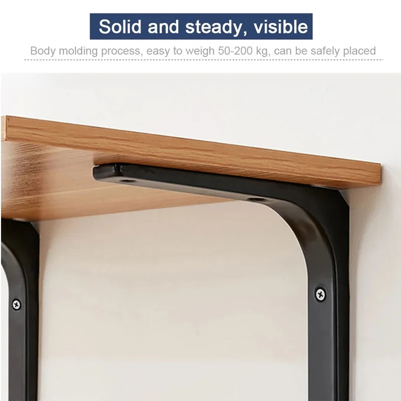 Shelf brackets L-shaped floating wall shelves black and white stainless steel bore stand bracket support hardware home    Home Decor Supply | Online Retail | ShoreShopper.com