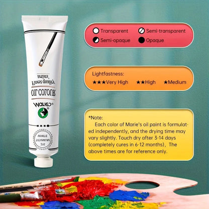 Marie's Oil Paint 170ml/5.95oz Large Tube,Art Supplies for Canvas Painting,Egg,Graffiti,Fabric,Stone,Leather,Wood,Ceramic    Home Decor Supply | Online Retail | ShoreShopper.com