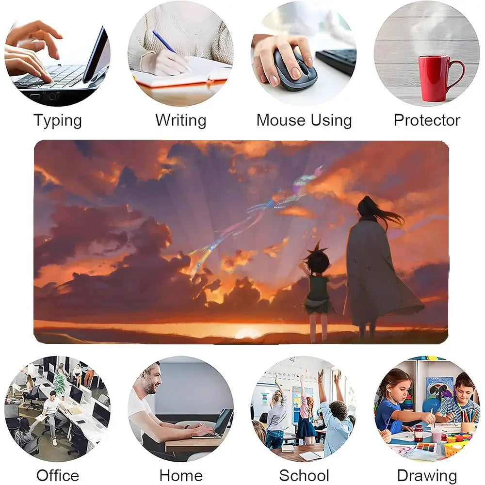 Anime The L-Legend Of Dororo And Hyakkimaru Mouse Pad Mousepad Large Gaming LockEdge Thickened Computer Keyboard Table Desk Mat - ShoreCo.Shop