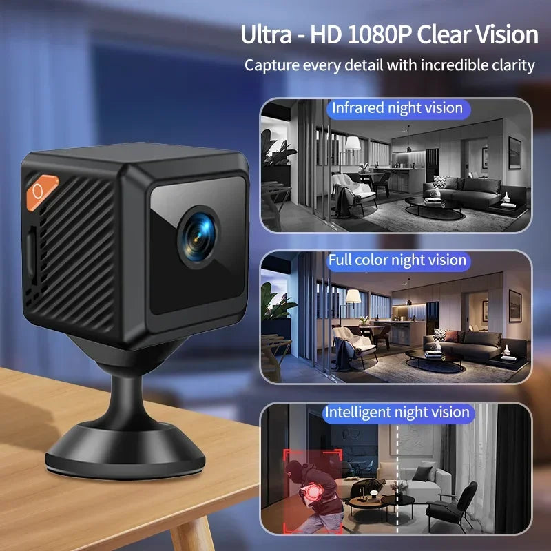 W02 1080P mini security protection home night vision surveillance Outdoor camping WIFI Subminiature smart home camera cctv video - ShoreCo.Shop