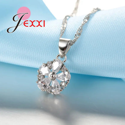 Fashion Elegant Jewelry Set For Women Wedding Accessory Cubic Zircon Crystal 925 Sterling Silver Jewellery Set For Lady    Home Decor Supply | Online Retail | ShoreShopper.com