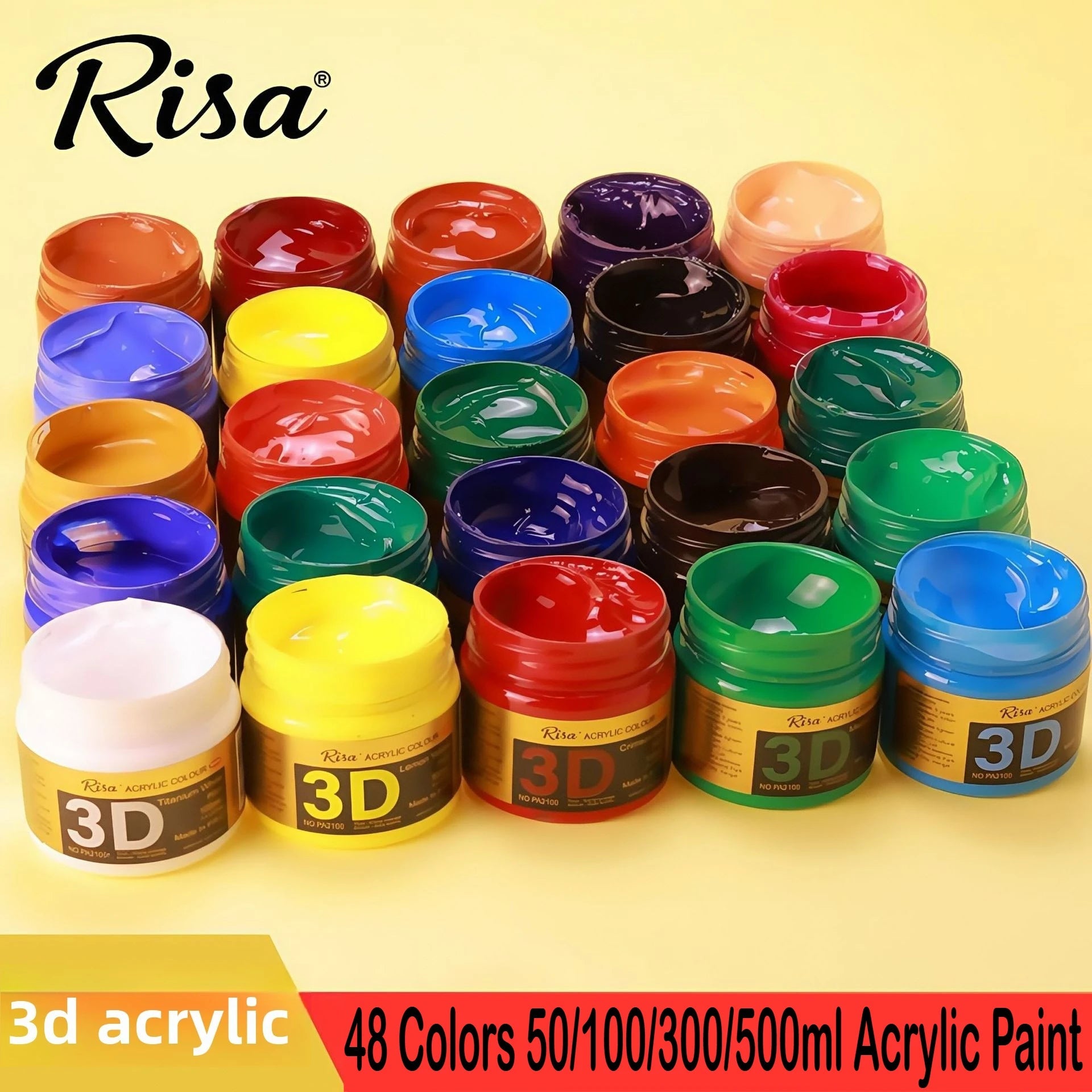 500/300/100/50ml 48 Colors Waterproof Acrylic Paint Professional Grade Pigments Art Painting Pigment Stationery School Supplies    Home Decor Supply | Online Retail | ShoreShopper.com