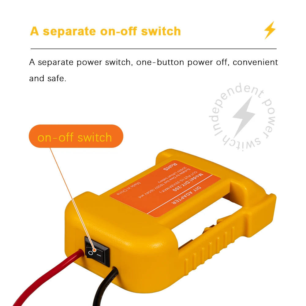 External Battery Adapter Converter for DEWALT 18V/20V/54V Battery DIY Power Tool box mod Plug accessories kit electric extension - ShoreCo.Shop