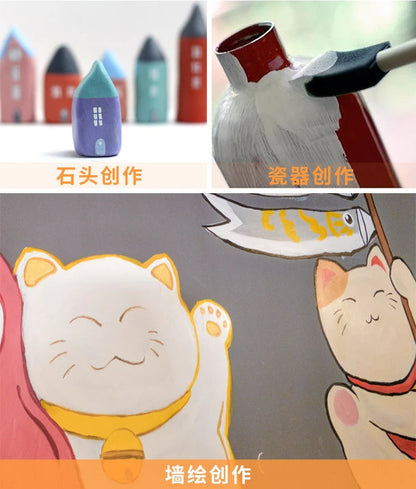300ml White Acrylic Paints In Large Jars for Wall Painting Without Losing Color Waterproof and Sun Protection Art Supplies    Home Decor Supply | Online Retail | ShoreShopper.com