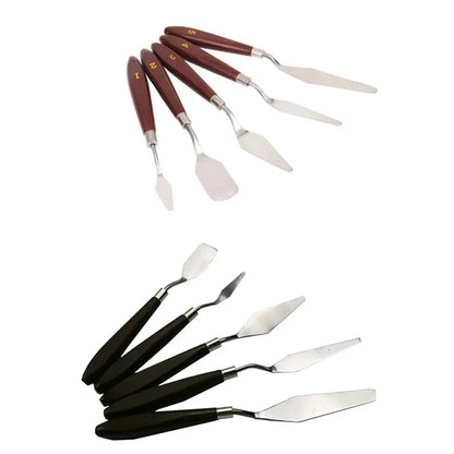 Hot 5PCS Stainless Steel Scraper Spatula Art Supplies for Artist Canva Oil Paint Color Mixing Palette Knife Painting Wholesale    Home Decor Supply | Online Retail | ShoreShopper.com