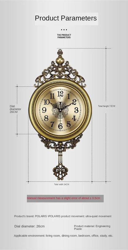 Large Luxury Gold Wall Clock Living Room Silent Creative Swing Wall watches Bedroom Quartz Clocks Wall Home Decor    Home Decor Supply | Online Retail | ShoreShopper.com