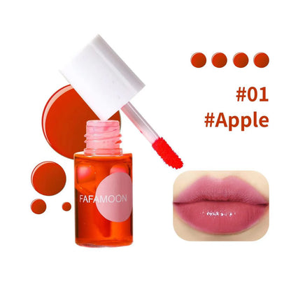 4 color Fruity Lip Tint Water Gloss Tint,Moisturizing Waterproof Liquid Lipstick, Non-Stick,High Pigment,Long-Lasting Colors - ShoreCo.Shop