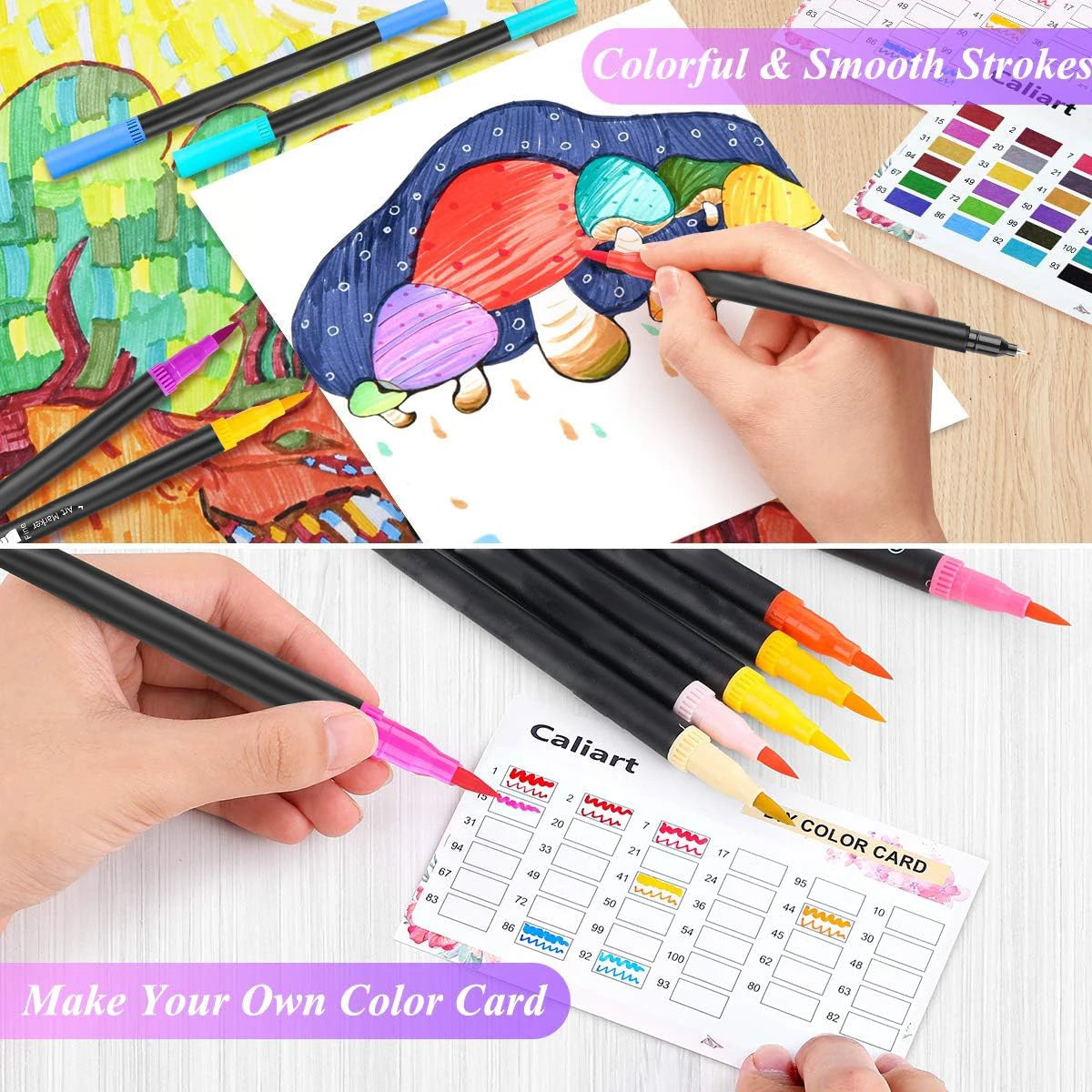 12/24/36/60/80/100/120PCS Dual-Tip Marker Pens Set Watercolor Brush Pens, Art Supplies for Coloring, Excellent Gift for Students    Home Decor Supply | Online Retail | ShoreShopper.com