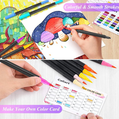 12/24/36/60/80/100/120PCS Dual-Tip Marker Pens Set Watercolor Brush Pens, Art Supplies for Coloring, Excellent Gift for Students    Home Decor Supply | Online Retail | ShoreShopper.com