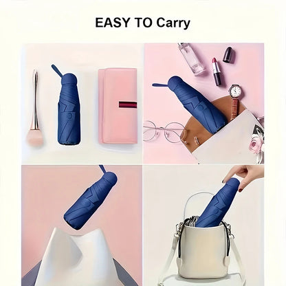 Ultralight Mini Capsule Sun Umbrella, And Compact Portable UV Protection Umbrella, Foldable Design Five-fold Sunshade    Your Coastal Marketplace | Shoreshopper.com
